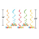 30ct Bulk Happy Birthday Swirl Decorations