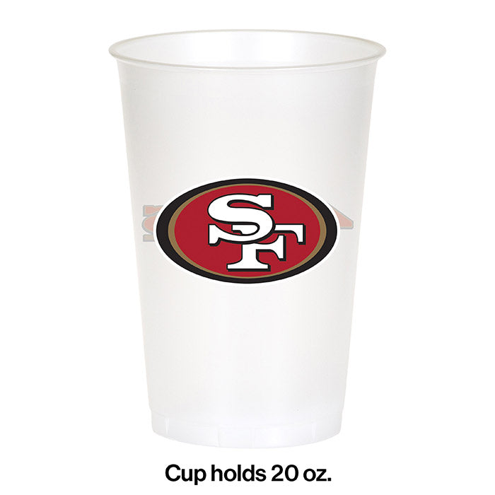 96/Case Bulk San Francisco 49ers 20 oz Plastic Cups