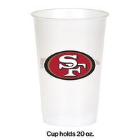 96/Case Bulk San Francisco 49ers 20 oz Plastic Cups