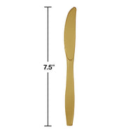 288ct Bulk Glittering Gold Plastic Knives