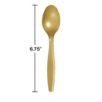 288ct Bulk Glittering Gold Plastic Spoons