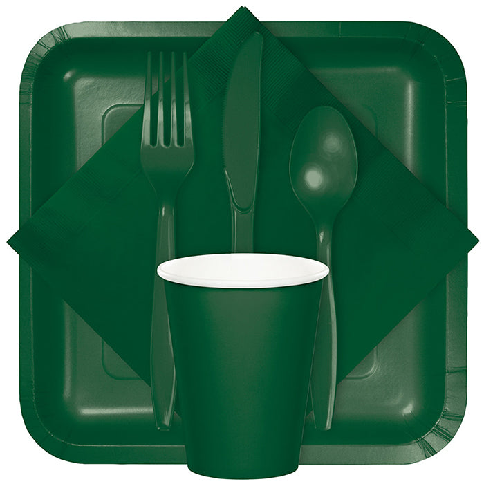 288ct Bulk Hunter Green Plastic Spoons