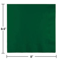 250ct Bulk Hunter Green Dinner Napkins 3 Ply