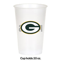 96ct Bulk Green Bay Packers 20 oz Plastic Cups