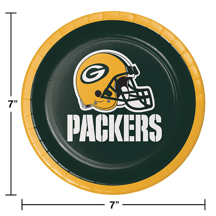 96/Case Bulk Green Bay Packers Dessert Plates