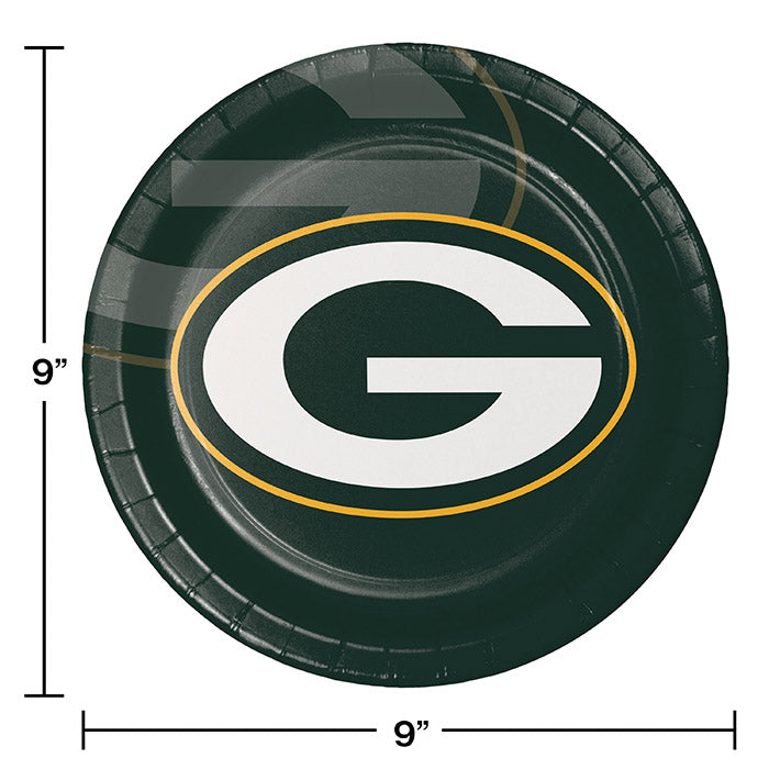 96/Case Bulk Green Bay Packers Dinner Plates