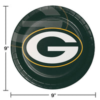 96/Case Bulk Green Bay Packers Dinner Plates