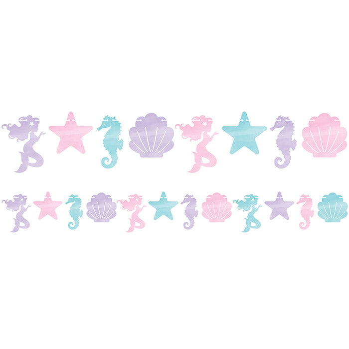 6 pc Bulk Iridescent Mermaid Party Banners - Birthday Party Supplies by Creative Converting
