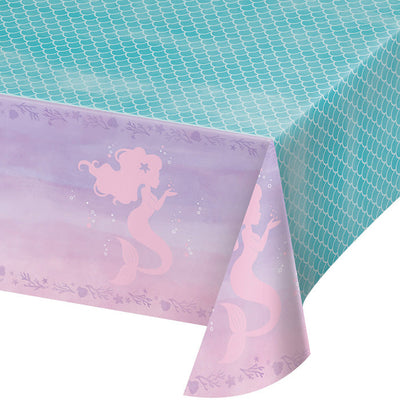 6 pc Bulk Iridescent Mermaid Party Plastic Table Covers - Birthday Party Supplies by Creative Converting