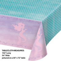 6ct Bulk Iridescent Mermaid Party Plastic Table Covers