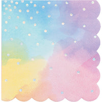 192 pc Bulk Iridescent Party Beverage Napkins - Birthday Party Supplies by Creative Converting