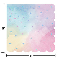 192ct Bulk Iridescent Party Beverage Napkins