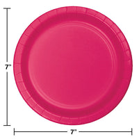 240ct Bulk Hot Magenta Dessert Plates