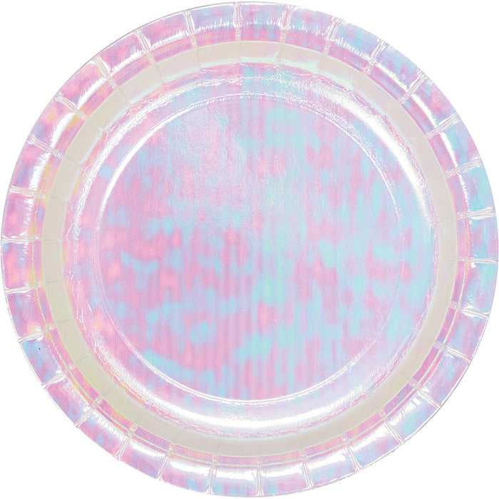 96 pc Bulk Iridescent Party Dessert Plates - Birthday Party Supplies by Creative Converting