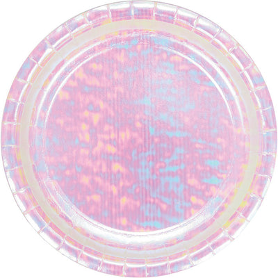 96 pc Bulk Iridescent Party Dinner Plates - Birthday Party Supplies by Creative Converting