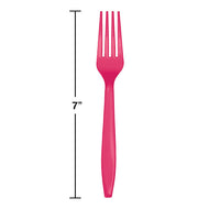 288ct Bulk Hot Magenta Plastic Forks