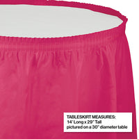 6ct Bulk Hot Magenta Plastic Tableskirt