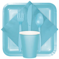 288ct Bulk Pastel Blue Assorted Plastic Cutlery
