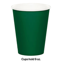 240ct Bulk Hunter Green 9 oz Hot & Cold Cups