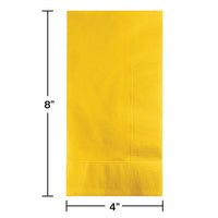 600ct Bulk School Bus Yellow 2 Ply Dinner Napkins