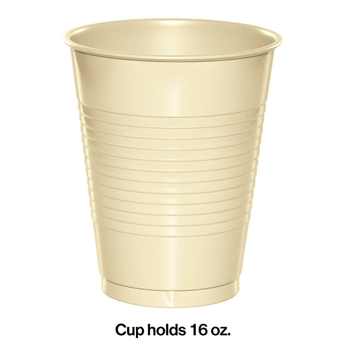 240ct Bulk Ivory 16 oz Plastic Cups