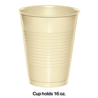 240ct Bulk Ivory 16 oz Plastic Cups