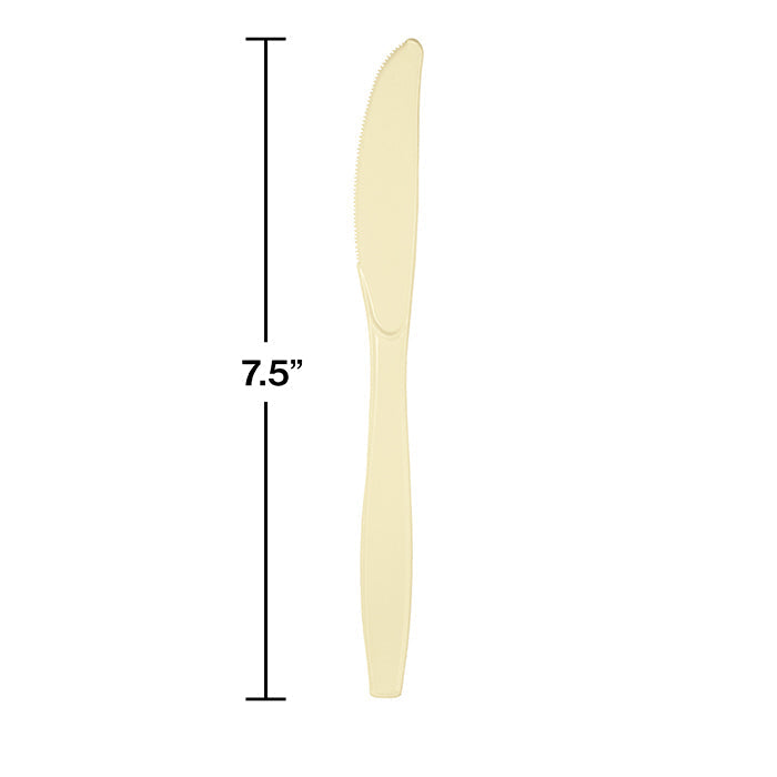 288ct Bulk Ivory Plastic Knives