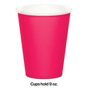 240ct Bulk Hot Magenta 9 oz Hot & Cold Cups