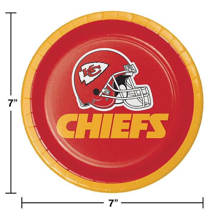 96/Case Bulk Kansas City Chiefs Dessert Plates