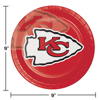96/Case Bulk Kansas City Chiefs Dinner Plates