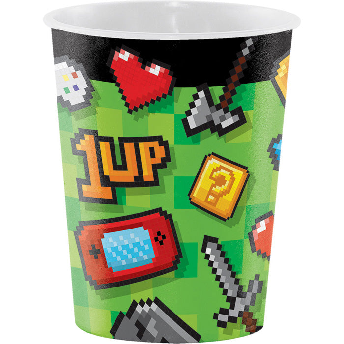 12 pc Bulk Video Games Party 16 oz Favor Cups - Birthday Party Supplies by Creative Converting