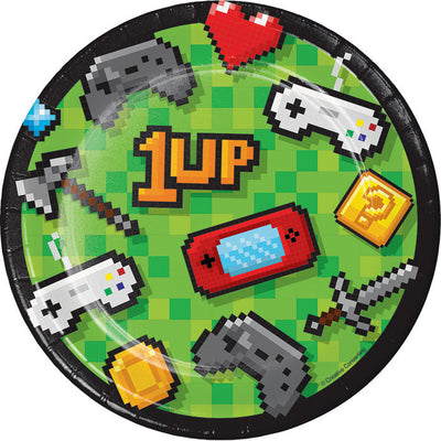96 pc Bulk Video Games Party Dessert Plates - Birthday Party Supplies by Creative Converting