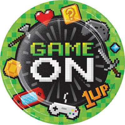 96 pc Bulk Video Games Party Dinner Plates - Birthday Party Supplies by Creative Converting