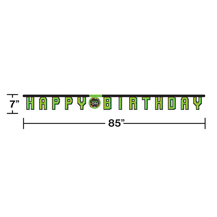 12ct Bulk Video Games Party Happy Birthday Banners
