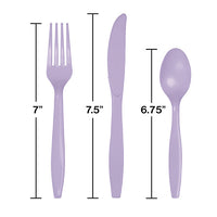 288ct Bulk Luscious Lavender Assorted Plastic Cutlery