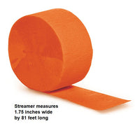 Bulk Sunkissed Orange Crepe Streamer 81 ft (12 per Case)