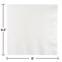 250ct Bulk White Dinner Napkins 3 Ply