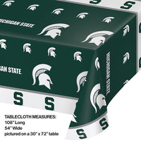 12ct Bulk Michigan State University Plastic Table Covers