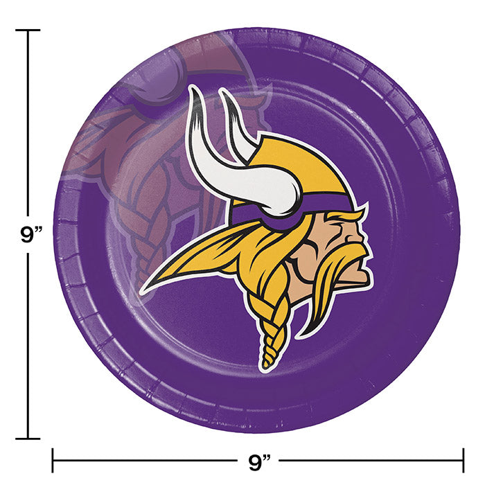96/Case Bulk Minnesota Vikings Dinner Plates