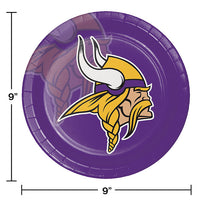 96/Case Bulk Minnesota Vikings Dinner Plates