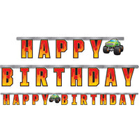 12 pc Bulk Monster Truck Banners - Birthday Party Supplies by Creative Converting
