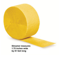 Bulk School Bus Yellow Crepe Streamer 81 ft (12 per Case)