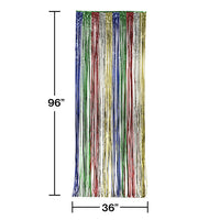 6ct Bulk Multicolor Foil Door Curtain