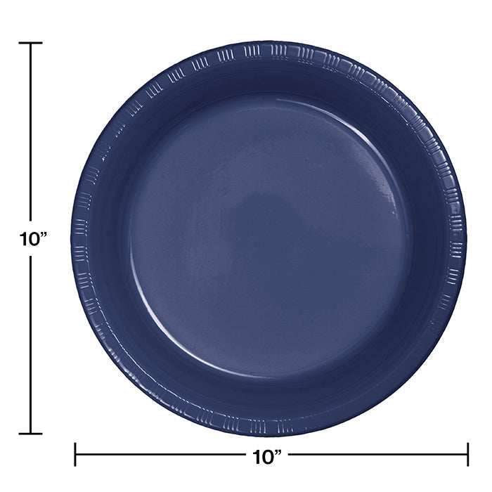 240ct Bulk Navy Plastic Banquet Plates