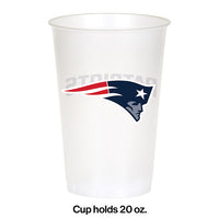 96/Case Bulk New England Patriots 20 oz Plastic Cups