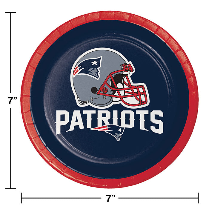 96/Case Bulk New England Patriots Dessert Plates