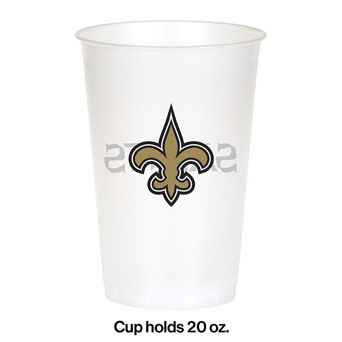 96/Case Bulk New Orleans Saints 20 oz Plastic Cups
