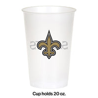 96/Case Bulk New Orleans Saints 20 oz Plastic Cups