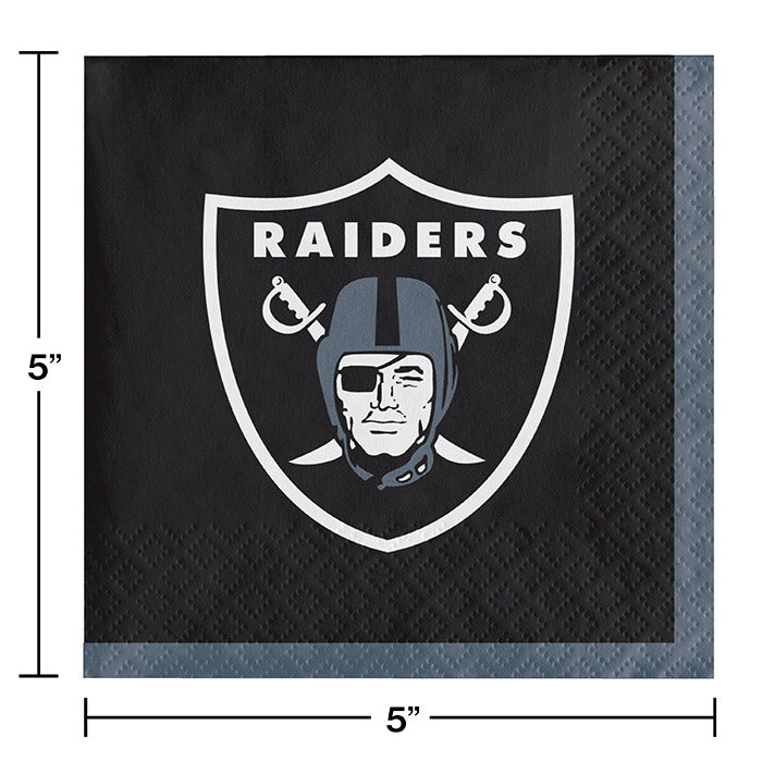 192/Case Bulk Las Vegas Raiders Beverage Napkins