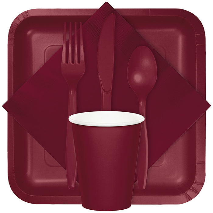 288ct Bulk Burgundy Plastic Spoons